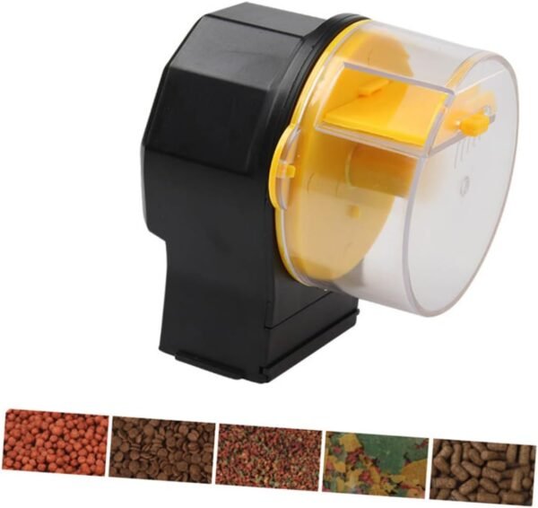 Automatic Fish Feeder Timer Dispenser for Aquariums Easy Operation Hour Timer No Batteries Required for Goldfish and Koi Automatic Fish Food Feeder for Home Use
