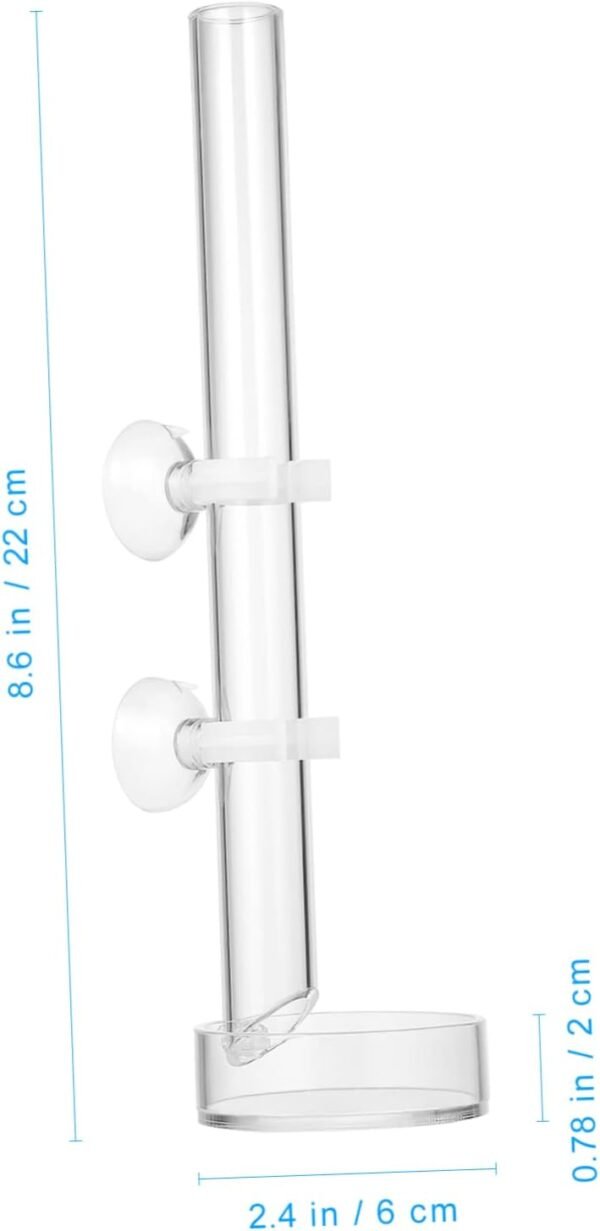 Shrimp , Acrylic Assembled Shrimp Feeder Tube Tray Integrated Feeder Kit for Fish Tank Aquarium Shrimp, , 22x2x2cm - Image 2