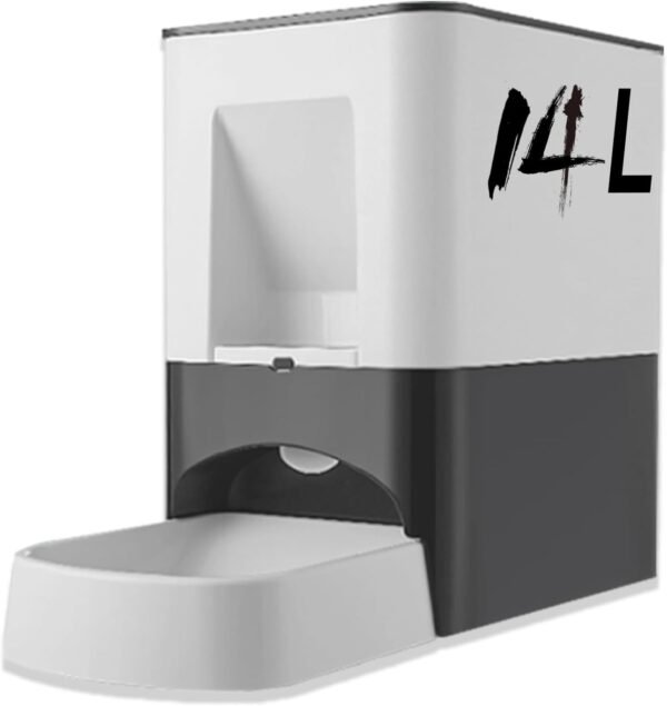 Large Automatic Dog Feeder - 14L Extra Large Breed Auto Dog Feeder, Timed Programmable Pet Food Dispenser, Portion Control Voice Recording