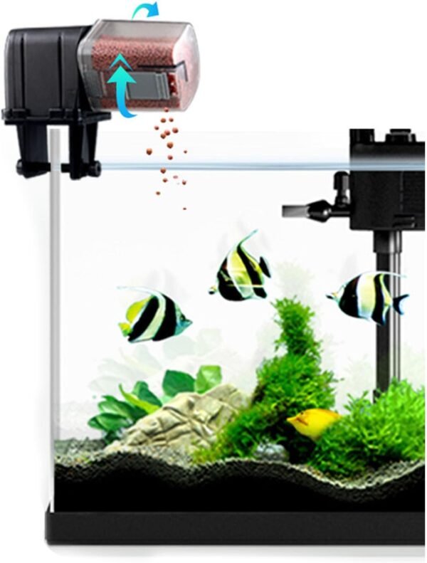 Automatic Fish Feeder, USB Power Intelligent WiFi Aquariums Fish Feeder with Control and Memory Voice Control Design - Image 2