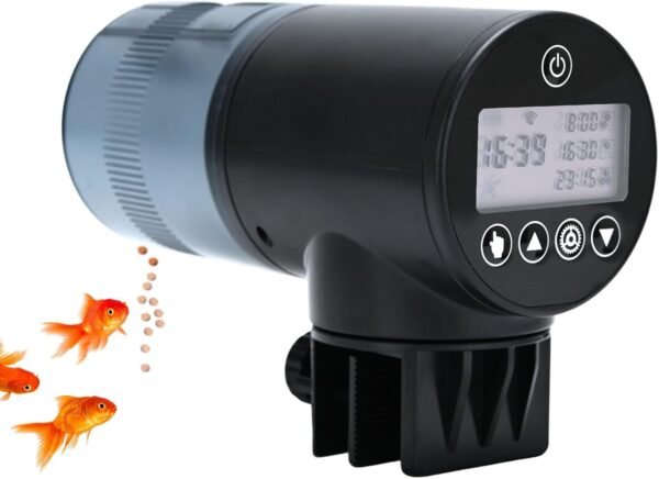 WiFi Automatic Fish Feeder (2.4GHz Only),  Feeder with Timer & App Control, 3 Ports Dry Food Dispenser for Aquarium/Tank, Ideal for Vacation & Daily Use