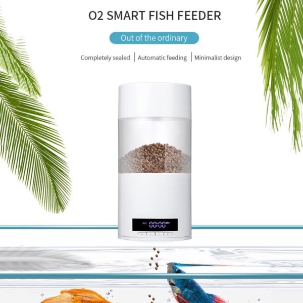 Automatic Fish Feeder for Aquarium, Auto Fish Food Dispenser Rechargeable for Fish Tank Vacation Fish Feeder Timer, Moisture Proof Food Dispenser - Image 2