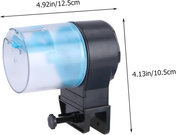 Automatic Fish Feeder for Aquarium Timer Food Dispensing for Flakes Pellets and Crumbles Battery Operated Batteries Not Included - Image 2