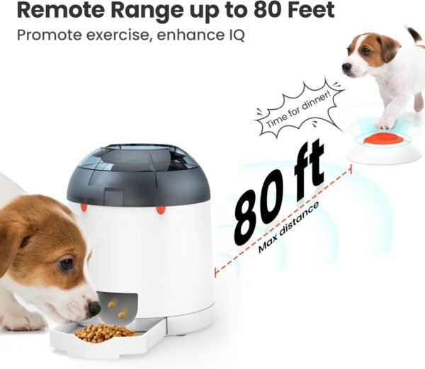 Dog Puzzle Feeder Toy, Interactive IQ Training, Electronic Treat Dispenser, Automatic Rechargeable with Remote for Food Dispensing, All Breeds, 280ml Capacity - Image 2